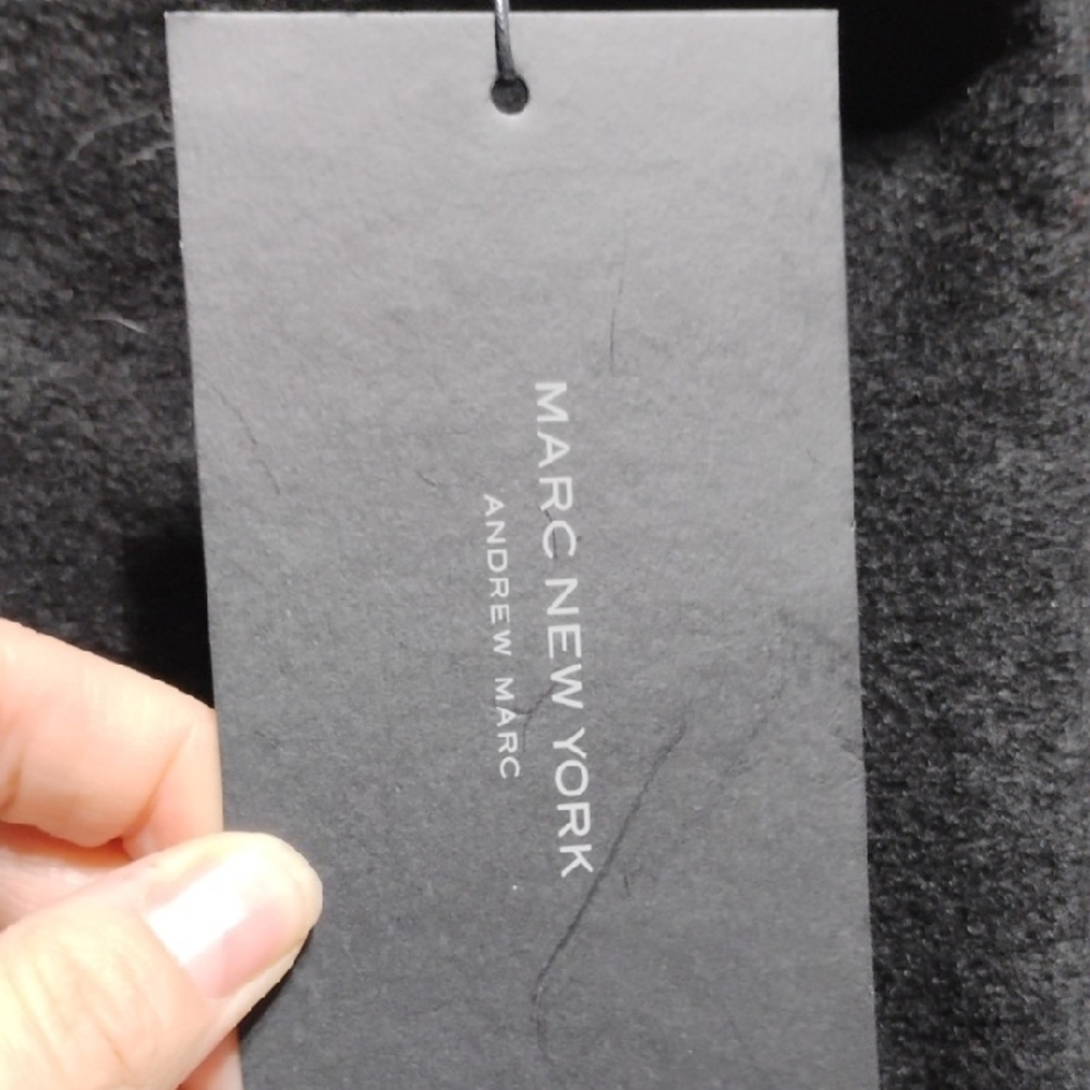 SALE! NWT Marc New York Black Hooded Flair Wool Blend Coat (A-71 CRATE) - Picture 4 of 10